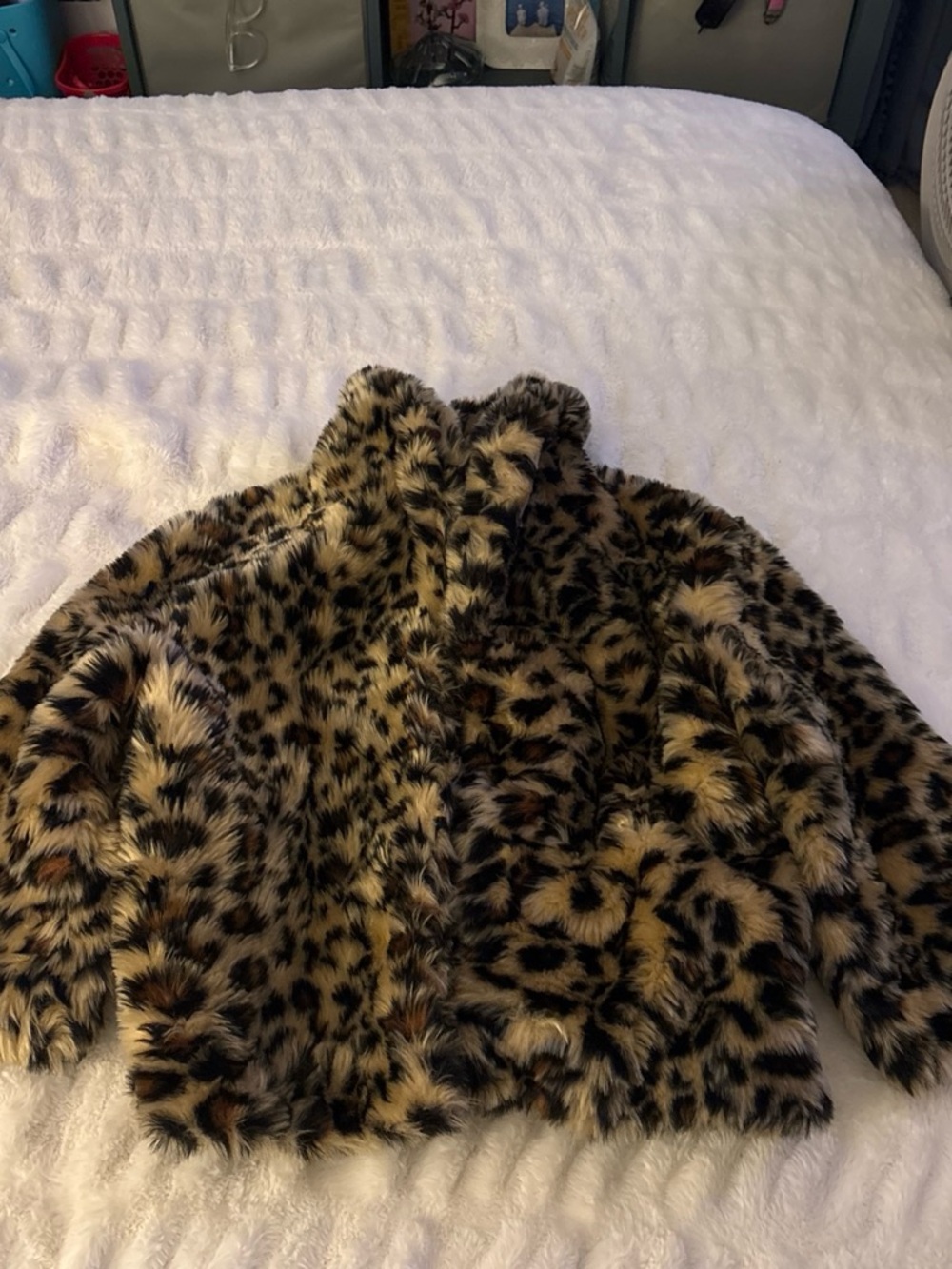 Covington Taupe Coat with Dark Brown Faux Fur Trim